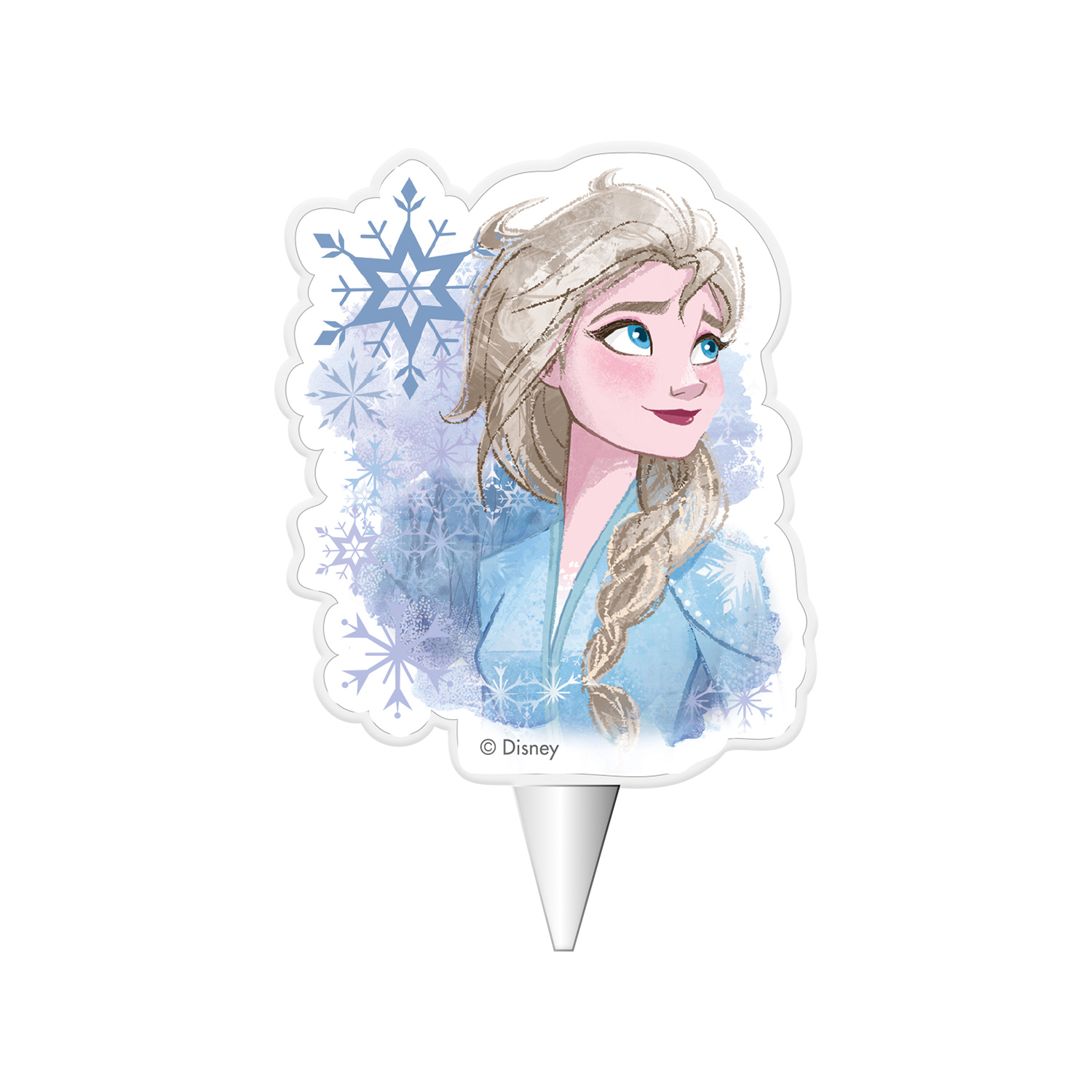 Billede af 2D kagelys, Frost Elsa, 1 stk, 7,5 cm