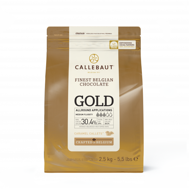 Callebaut Chokolade Callets Gold 2,5 kg