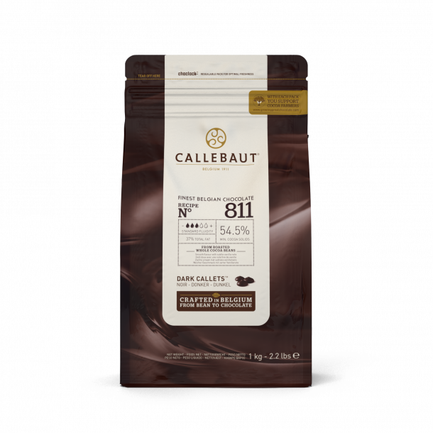 Callebaut Chokolade Callets mørk 811 54,5% - 1 kg