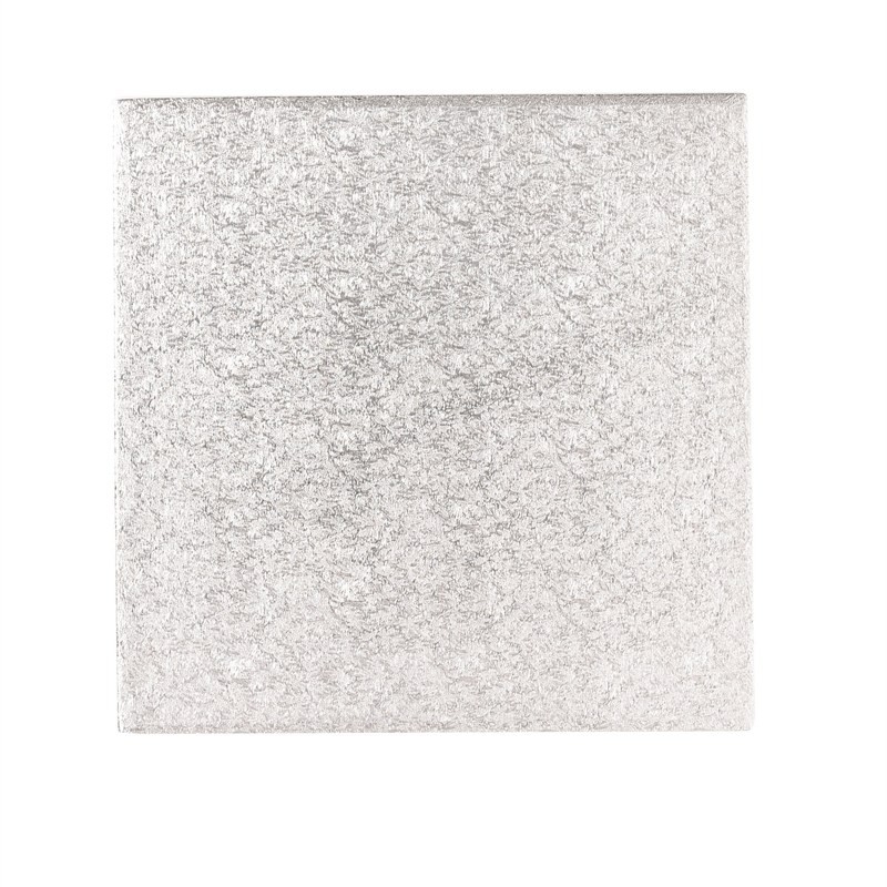 Billede af Kageplade sølv kvadratisk 15 cm 1 cm tyk 1 stk